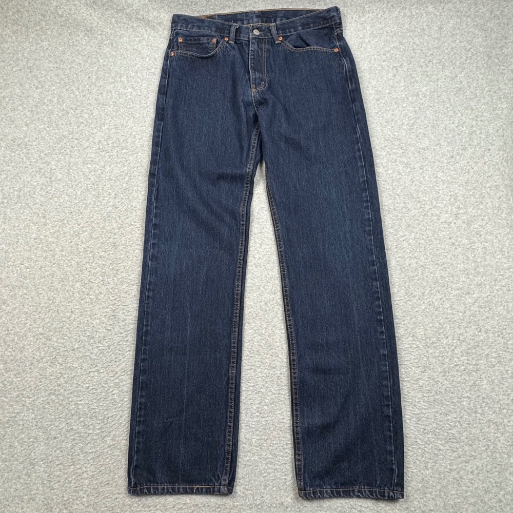 Levis 505 Regular Fit Straight Leg Jeans Mens 34x34 Classic Casual Work Denim